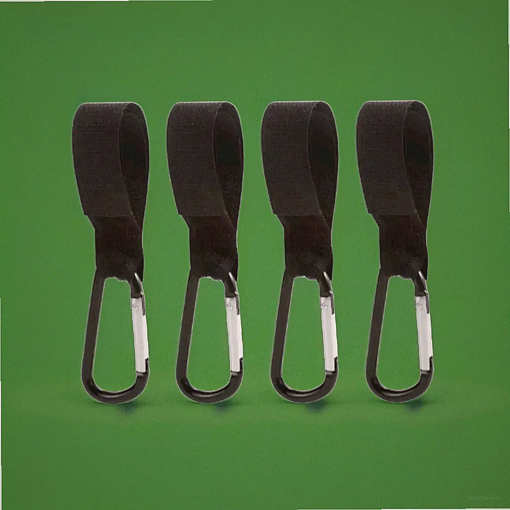 Kinderwagen Haken 4er Set Clips Aluminium für Wickeltasche Einkaufswagen...