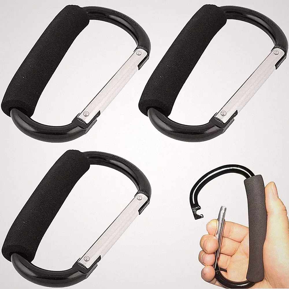 Kinderwagen Haken Clips 3 Stück Taschenkarabiner für Wickeltasche Buggy Haken