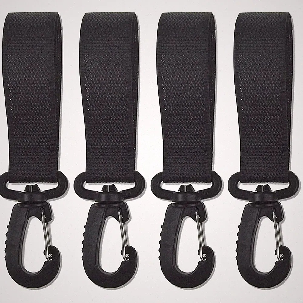Kinderwagen Haken Clips 4er Set Taschenhalter für Buggy Rucksack schwarz
