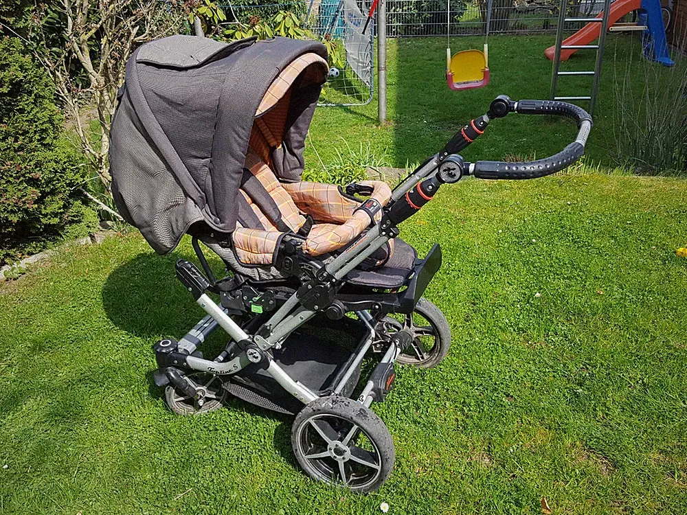kinderwagen hartan topline s Bezug Orange/Braun, sehr guter Zustand