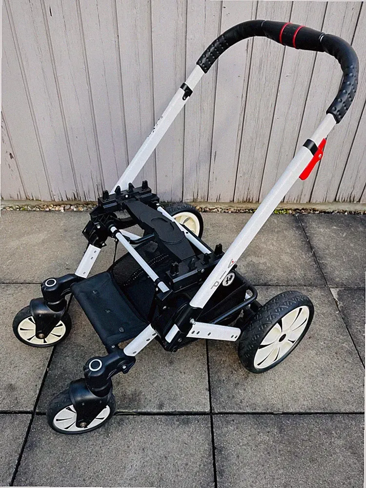 Kinderwagen Hartan VIP grau-weiss Kombiwagen plus Zubehör