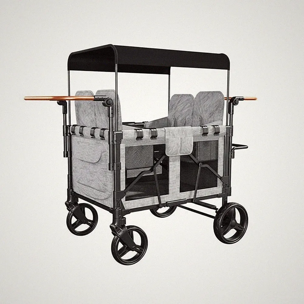 Kinderwagen Kinderwagen gepolsterte Sitze Kinderwagen Buggy Verdeck Top
