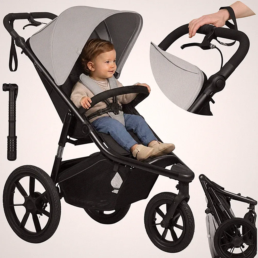 Kinderwagen Klappbar LIONELO AZURA Joggingkinderwagen Sportbuggy Stadtbuggy