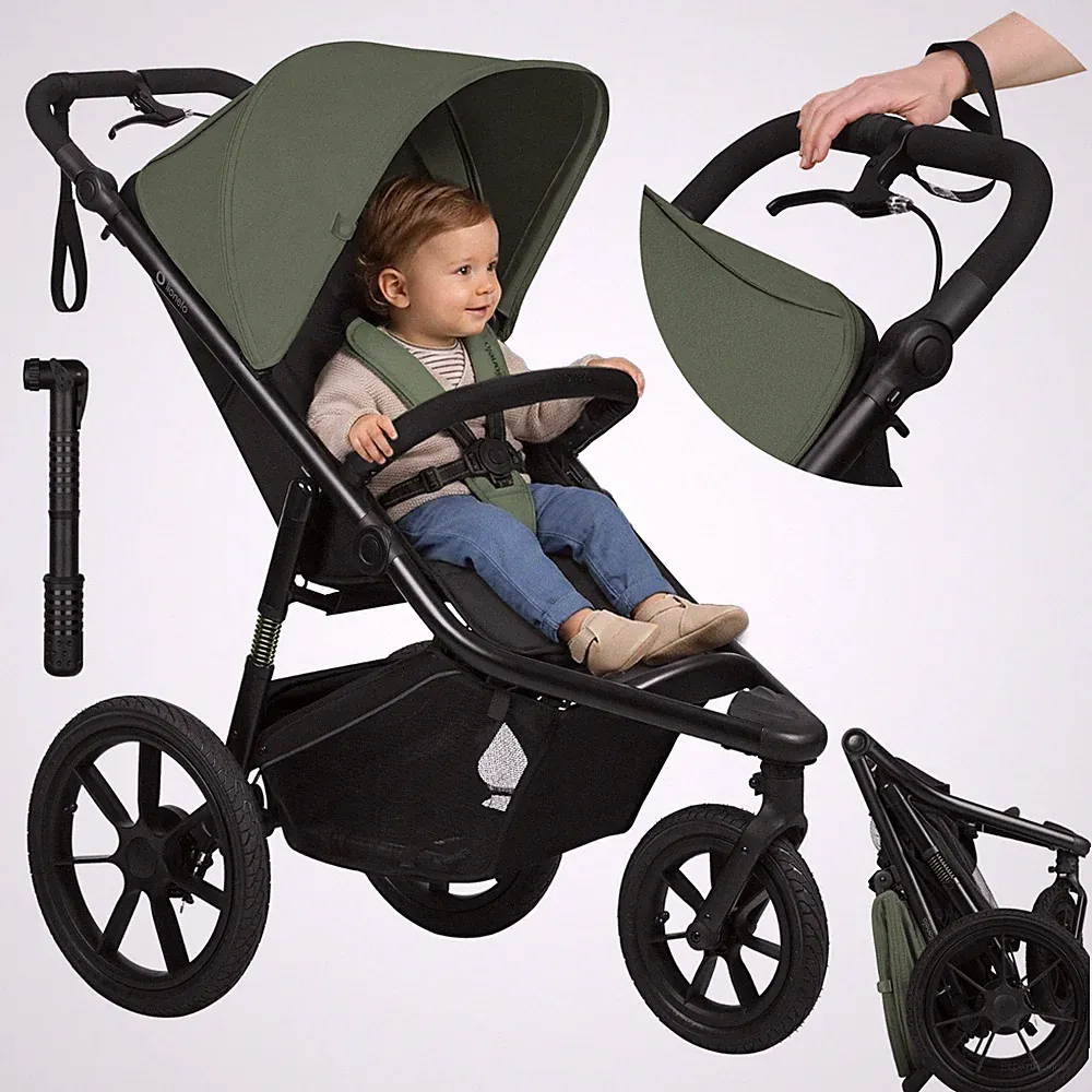 Kinderwagen Klappbar LIONELO AZURA Joggingkinderwagen Sportbuggy Stadtbuggy