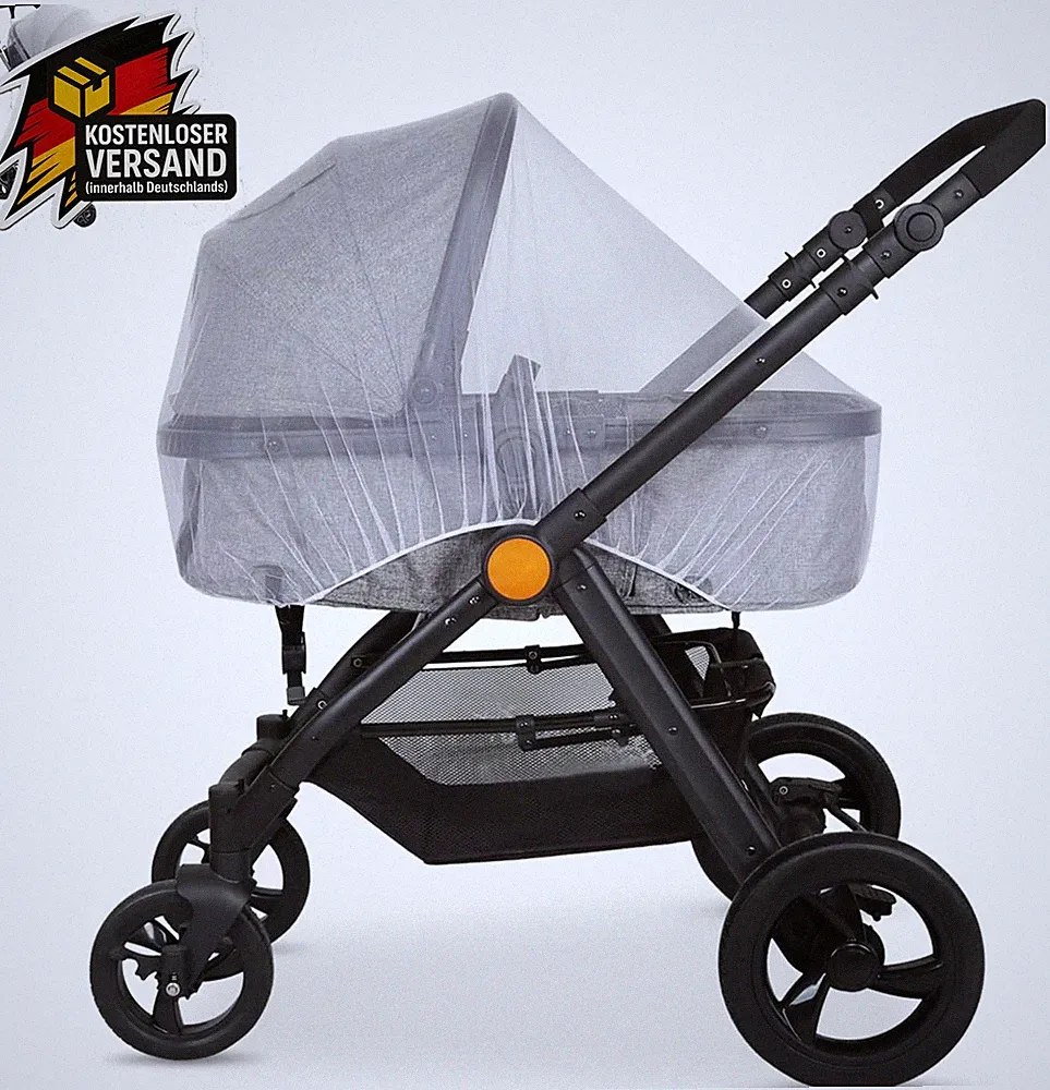 Kinderwagen Mückennetz Insektenschutz für Babybetten und Reisebetten