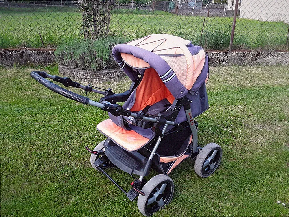 Kinderwagen orange/anthrazit King