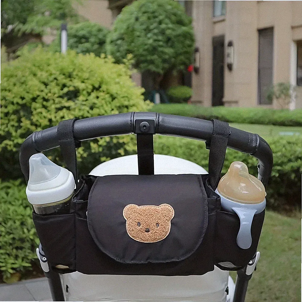 Kinderwagen Organizer Tasche Flaschenhalter Handytasche mit Rollen vielseitig