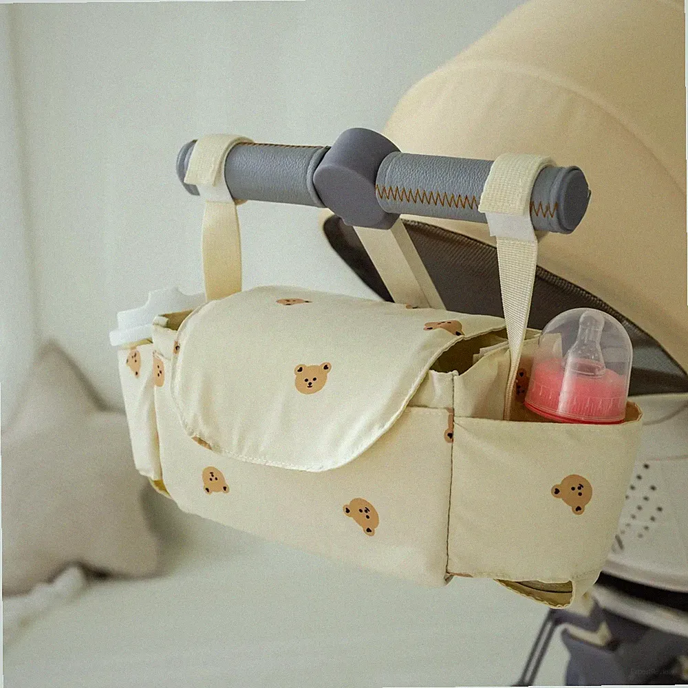 Kinderwagen Organizer Tasche mit Becherhalter – Universal Baby Zubehör für Reise