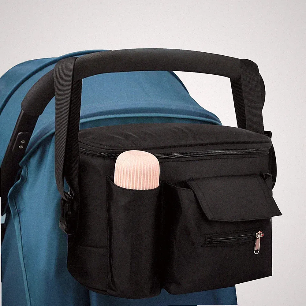 Kinderwagen Organizer wasserdicht groß für Babyutensilien, verstellbar, mehrfach