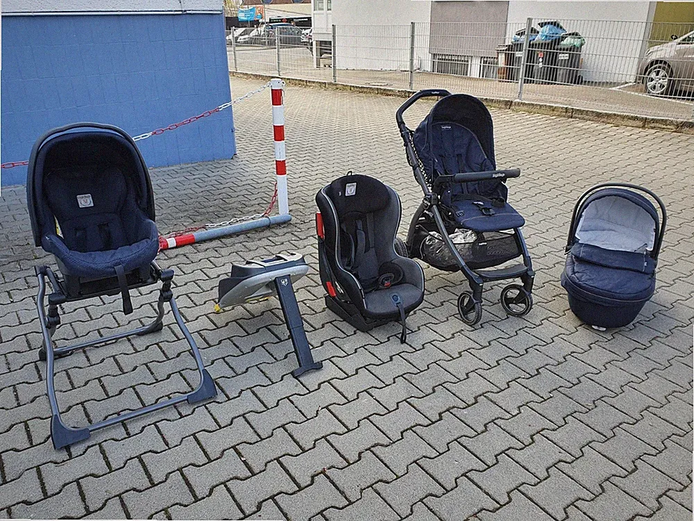 Kinderwagen PegPerego Book S Kombikinderwagen Trio-Set mit Wickeltasche