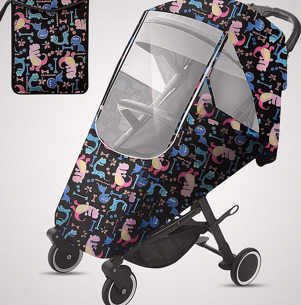 Kinderwagen Regenschutz mit Nylon wasserdichtem Reißverschluss - Universal Kinderwagenschutz