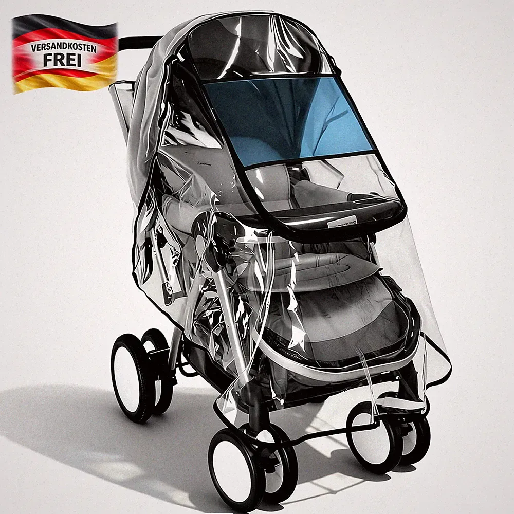 Kinderwagen Regenverdeck wasserdicht transparent mit Fenster für Buggy, Schutz