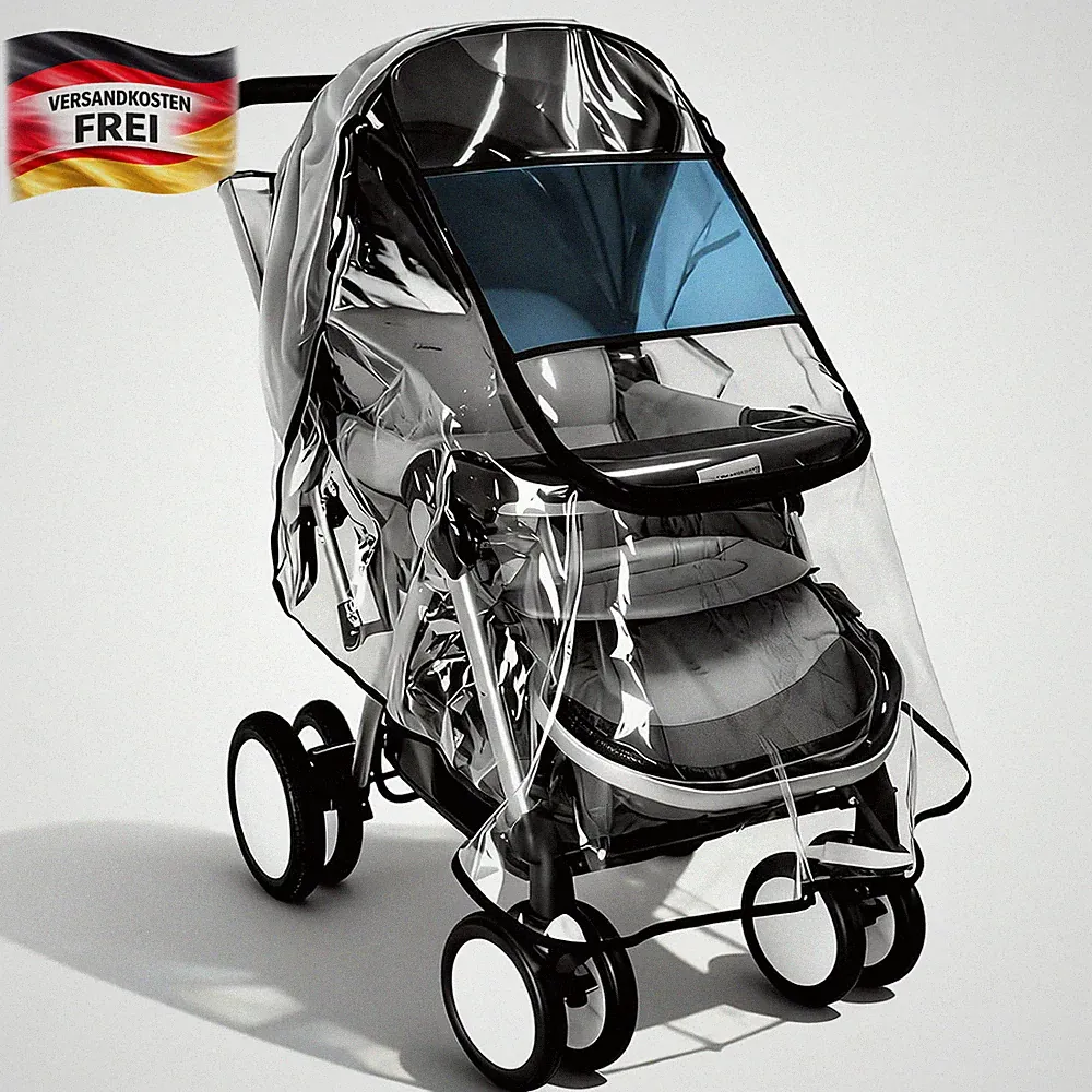 Kinderwagen Regenverdeck wasserfest atmungsaktiv mit Fenster für Outdoor Schutz