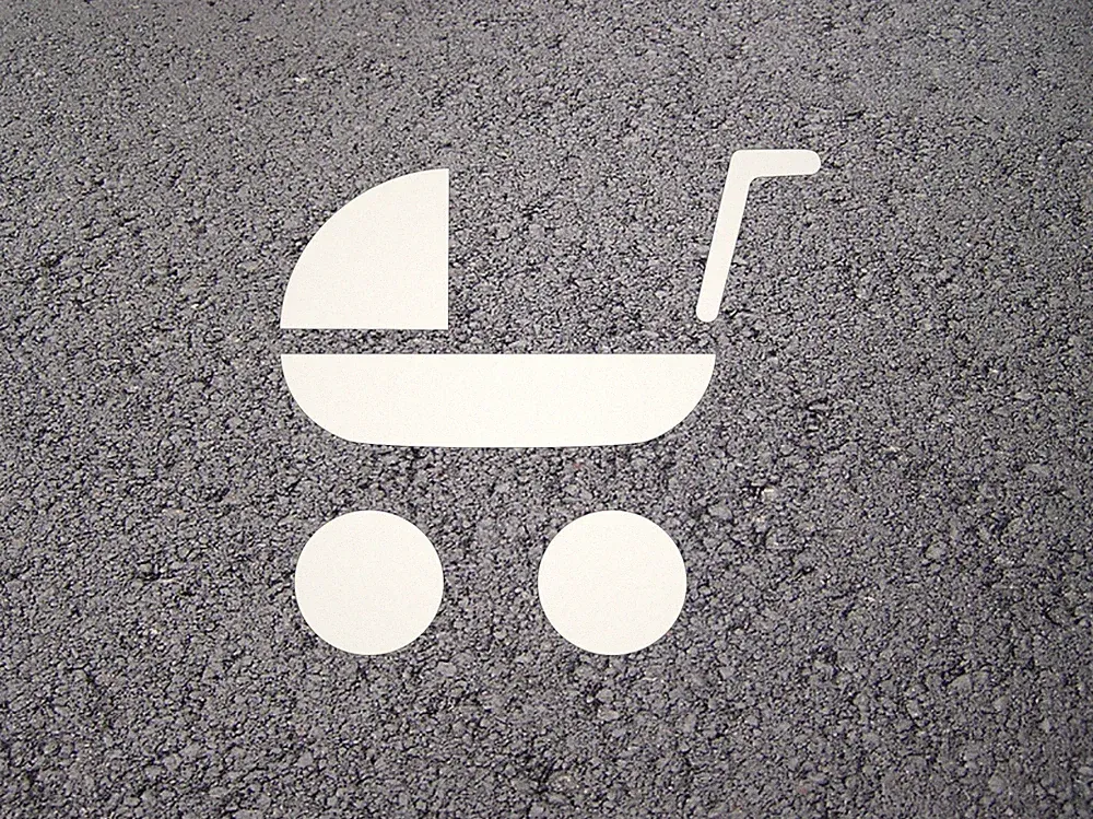Kinderwagen Schablone Bodenschablone Wandschablone
