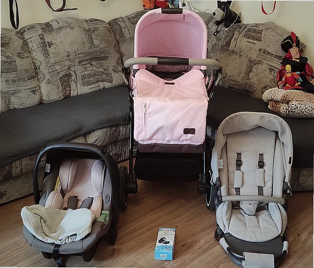 Kinderwagen Set ABC Design Samba 4, in Rosa Top-Zustand!