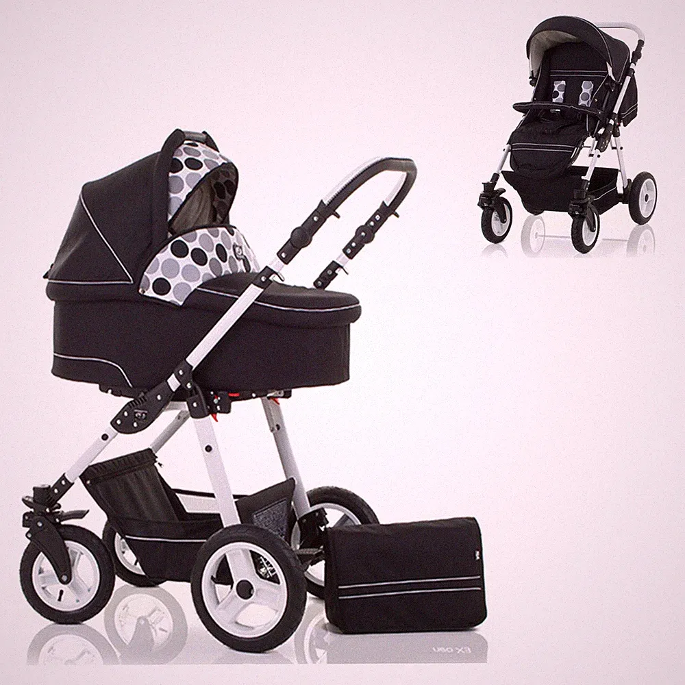 Kinderwagen-Set Leo 2 in 1 inkl. Sportsitz - 14 Teile - in 8 Farben