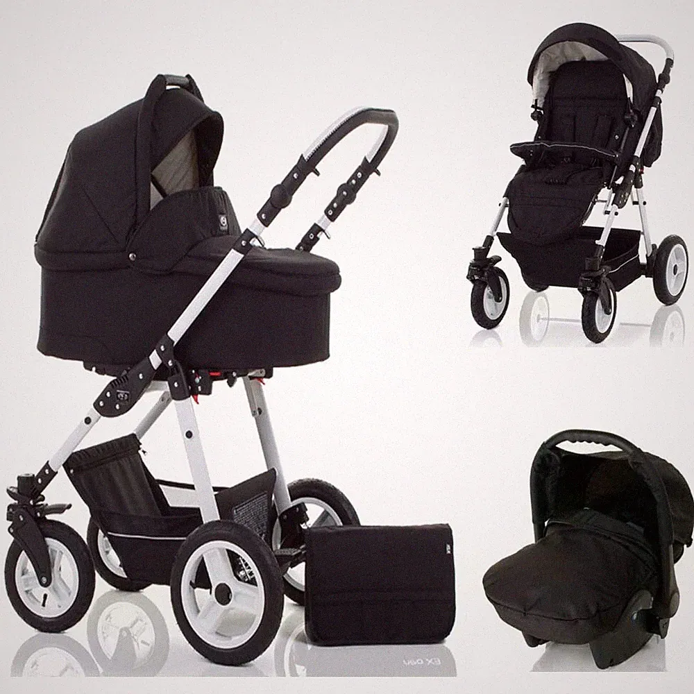 Kinderwagen-Set Leo 4 in 1 inkl. Autositz - 16 Teile - in 8 Farben