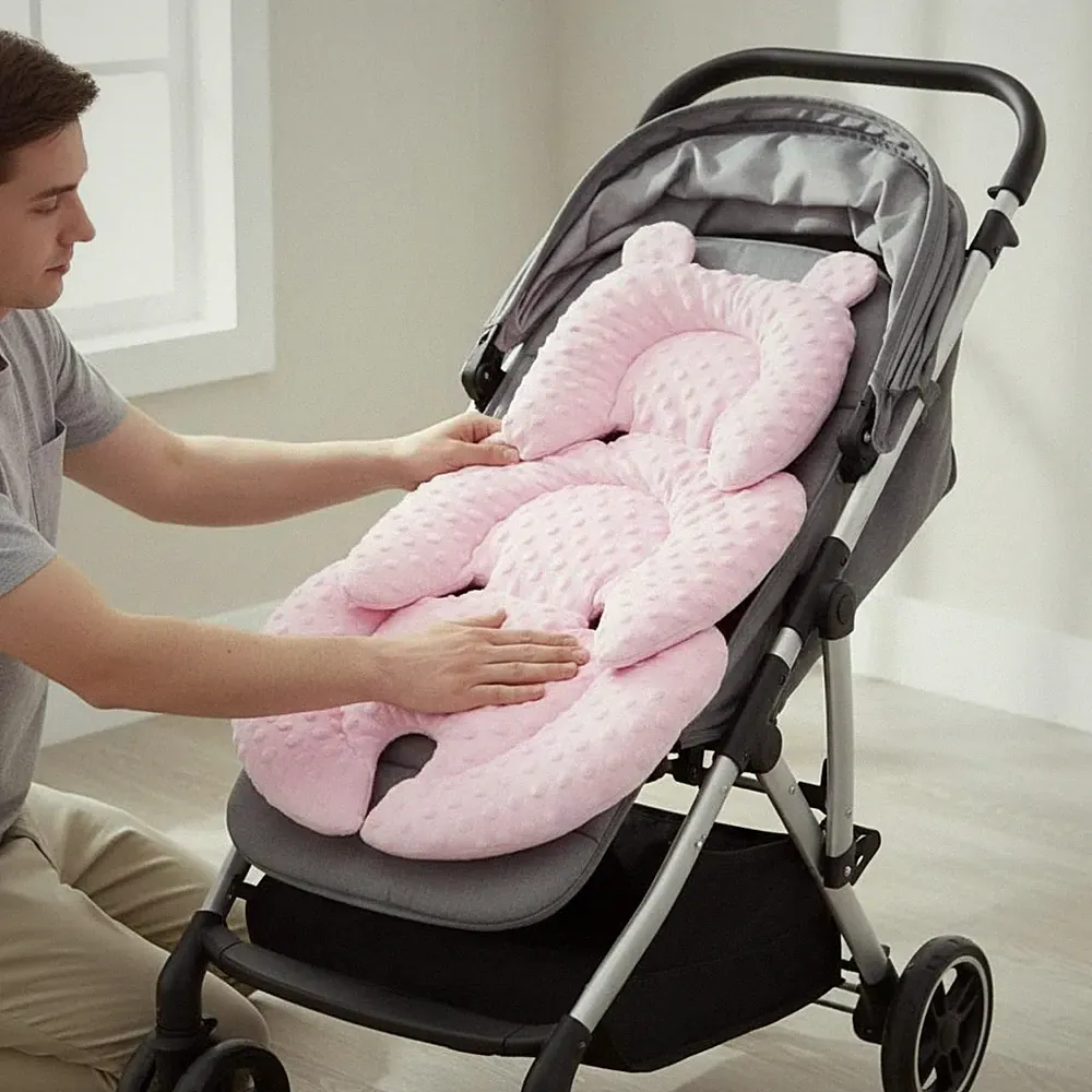 Kinderwagen Sitzkissen gepolstert Baby Kinderwagen Kissen verstellbar für Babys