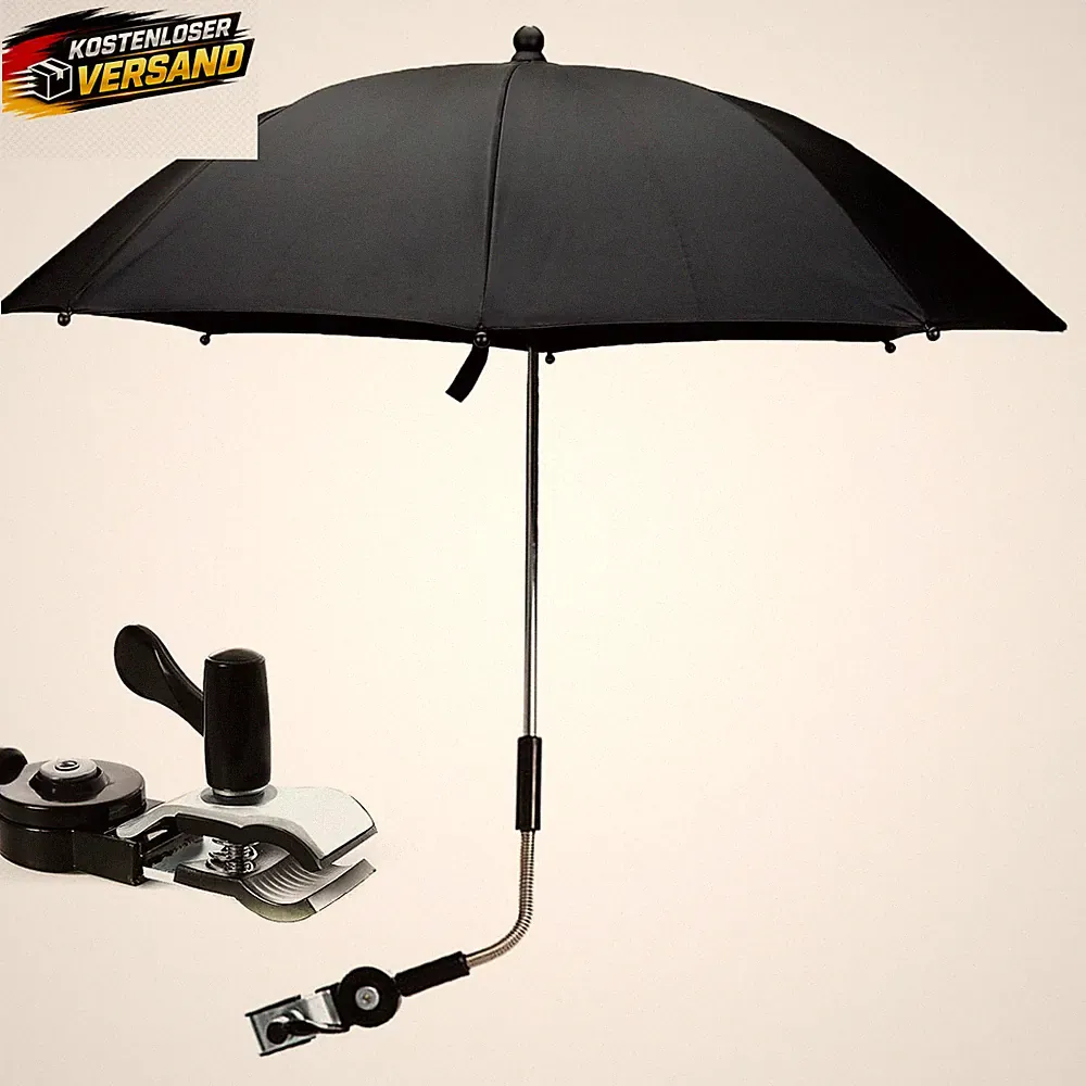 Kinderwagen Sonnenschirm 50+ UV Schutz 72cm verstellbar 360° flexibler Schutz