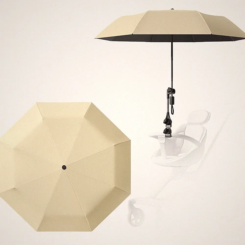 Kinderwagen Sonnenschutz mit stylischem Sonnenschirm bietet UPF 50+ Abschirmung