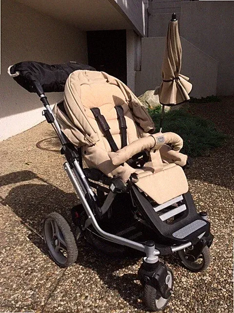 Kinderwagen Teutonia mit Babyschale Sonnenschirm Mückennetz Handwärmer NP 900€