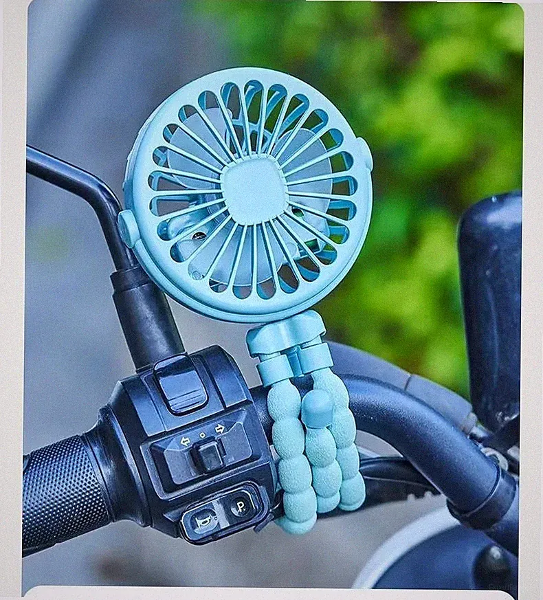 Kinderwagen Ventilator Flexibel Stativ USB Akku 3 Stufen Leise Baby Mini Fan