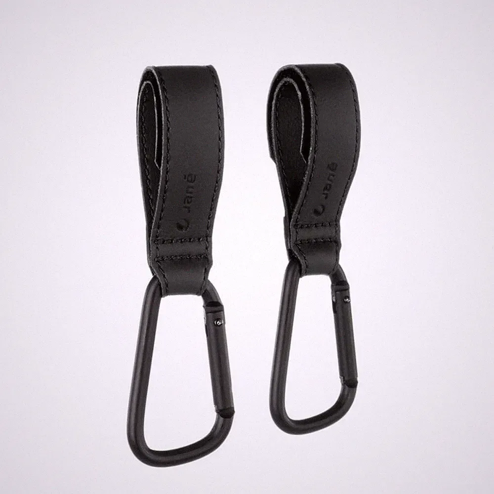 Kinderwagenhaken 2 Stk. Jané bis 5 kg Schwarz Universalhaken Buggy Zubehör