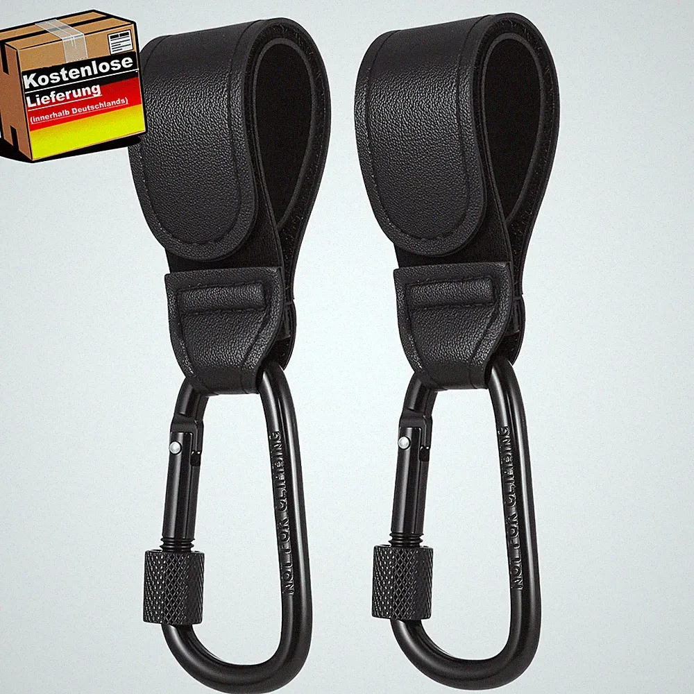 Kinderwagenhaken Leder Edelstahl Tragfähigkeit 20kg Universal Zubehör für Wickel