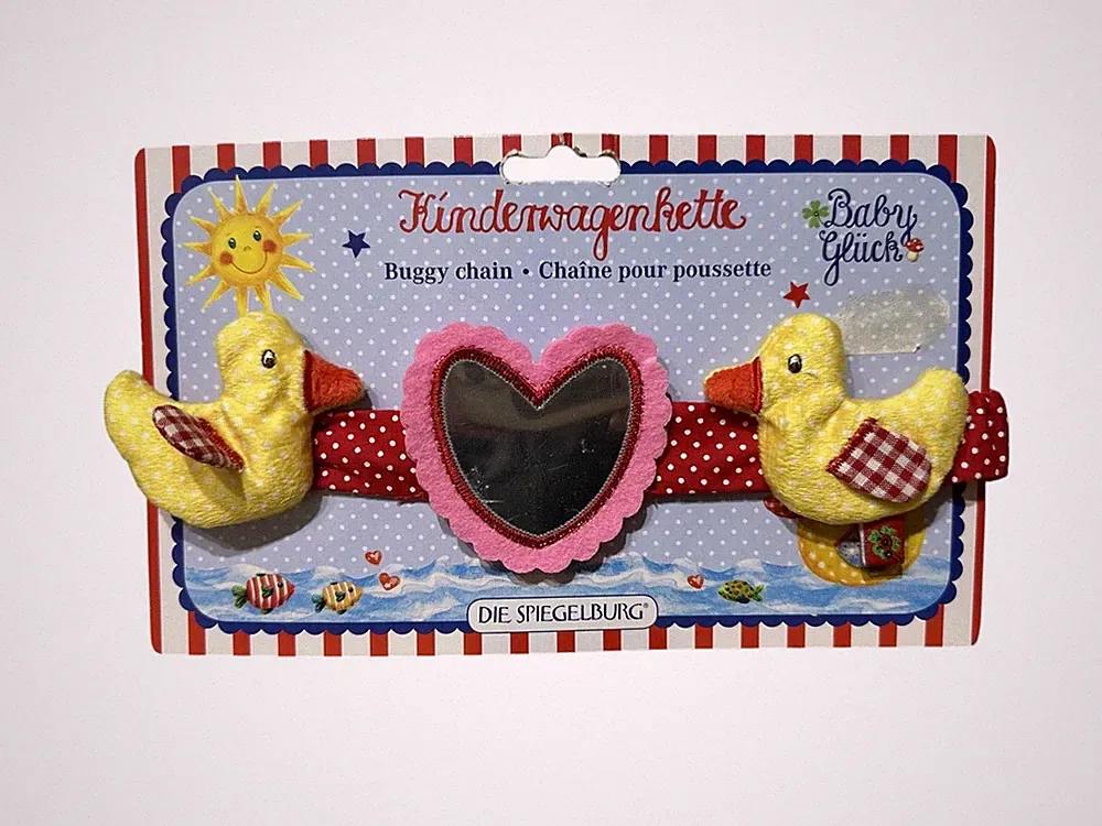 Kinderwagenkette Ente Rot Gelb | Spiegelburg BabyGlück Coppenrath | NEU & OVP