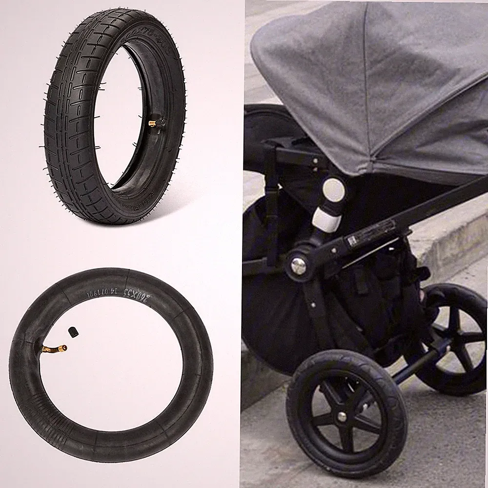 Kinderwagenreifen 260x55mm aus Gummi robust und pannensicher für Handbetrieb