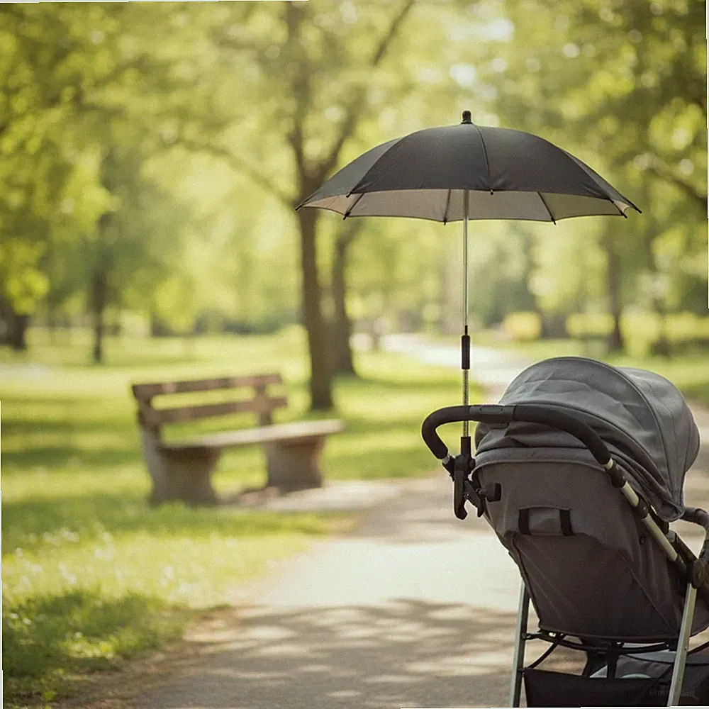 Kinderwagenschirm mit Klemme flexibel Kinderwagenschirm mit Halterung für