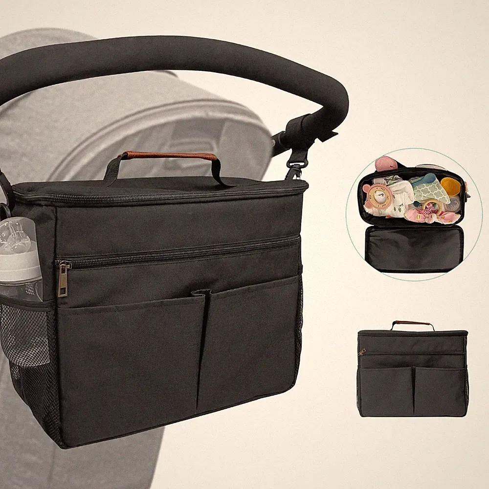 Kinderwagentasche Organizer Kinderwagen Buggy Tasche Baby Universal 600D Nylon