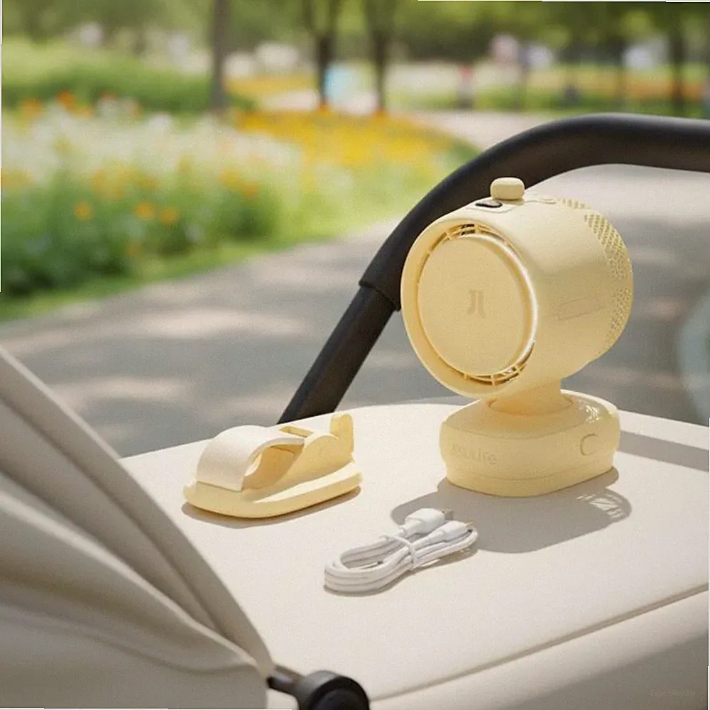 Kinderwagenventilator wiederaufladbar Kinderwagen Ventilator LED-Anzeige