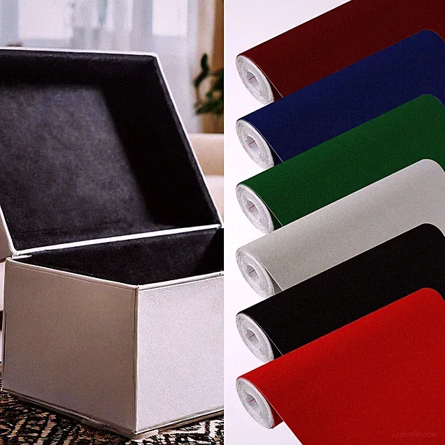 Klebefolie Folie Flock Velour Samt Alkantara Selbstklebend Velvet Schwarz Grau