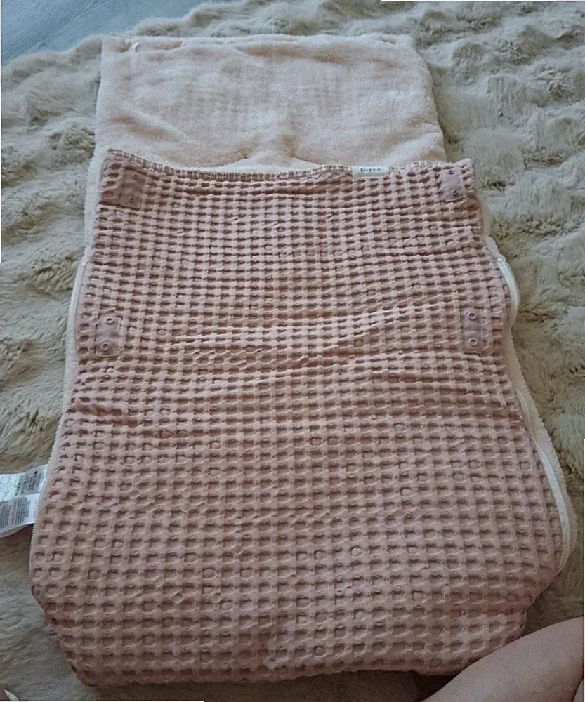 koeka Fußsack Kinderwagensack Buggy Plüsch Rosa Universal Waffel Struktur