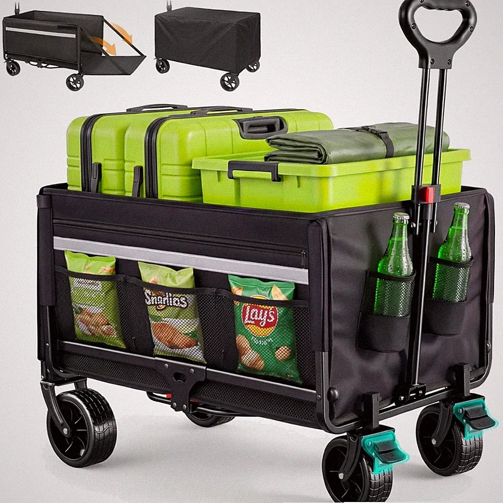 Kofferwagen Faltbar Gartenwagen Kinderwagen Bootswanne 120L