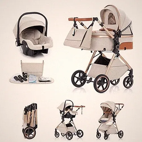 Kombikinderwagen 3 in 1 Faltbar 7-fach Höhenverstellbar