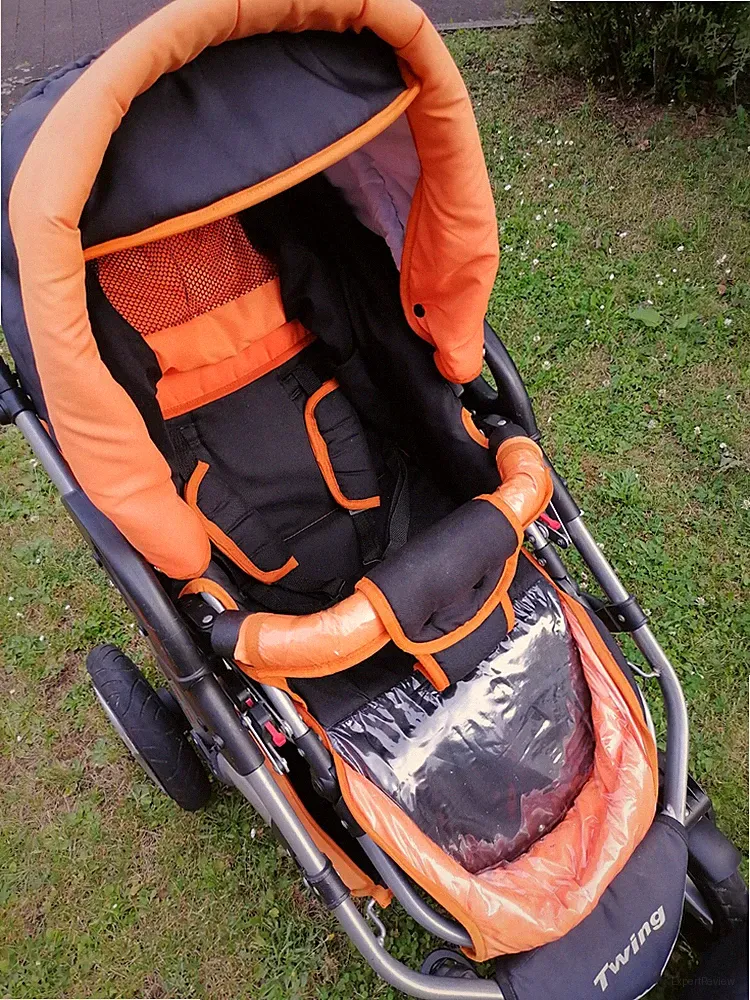 Kombikinderwagen 3 in 1 Orange/ Schwarz