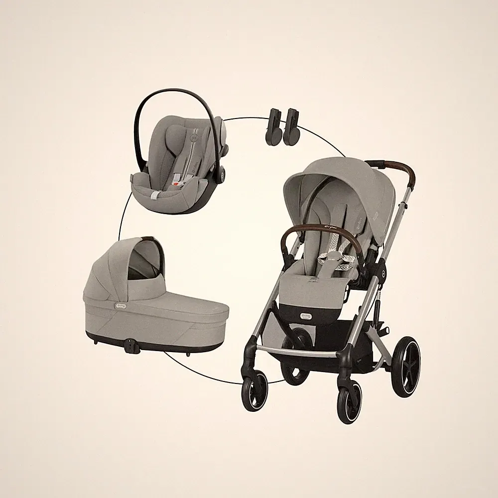 Kombikinderwagen Balios S Lux Trio-Set inkl Babyschale Cloud G silver stone grey