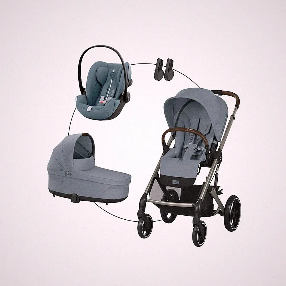 Kombikinderwagen Balios S Lux Trio-Set inkl Babyschale Cloud G taupe stormy blue