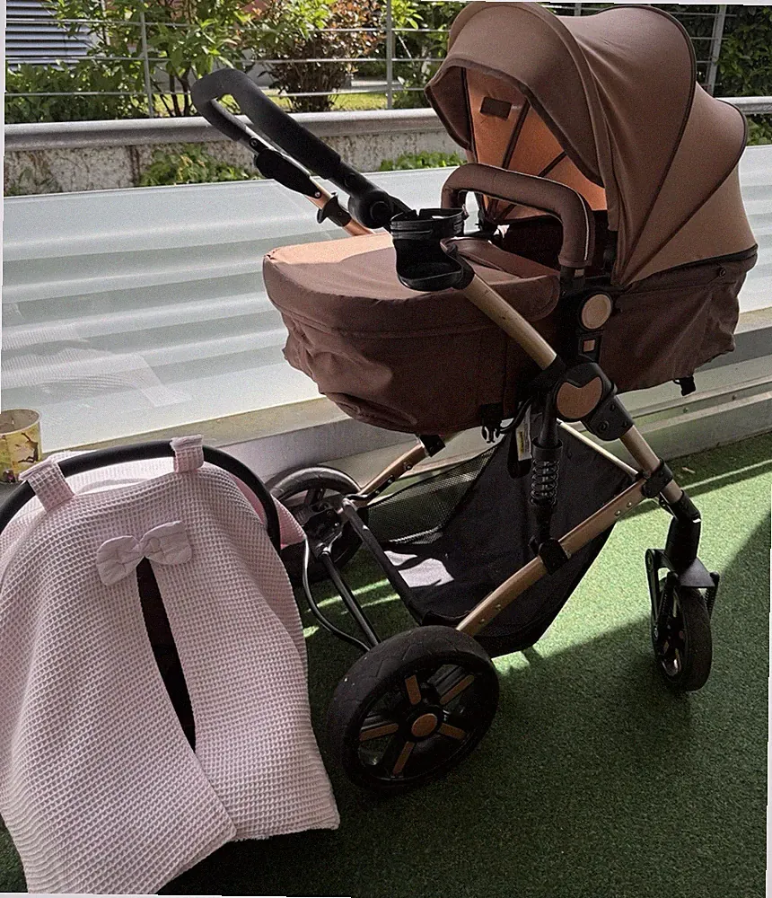 Kombikinderwagen & Sportwagen, braun/schwarz, schwenkbar, faltbar, Einsitzer