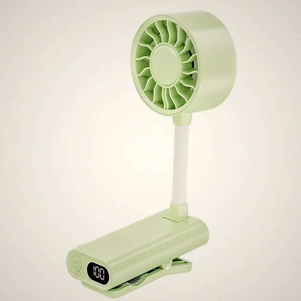 Kompakter Clip On Ventilator mit flexiblem Hals für Kinderwagen