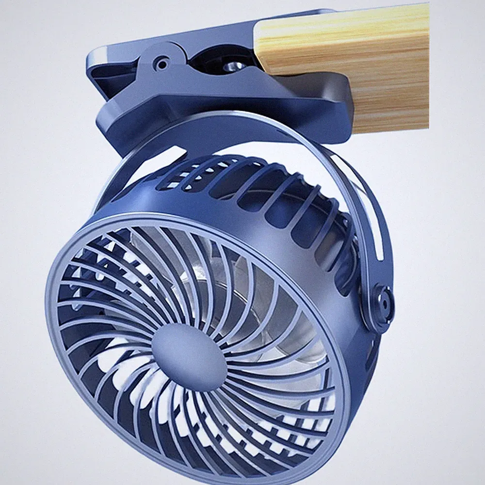 Kompakter Clip Ventilator für Kinderwagen USB Wiederaufladbar 3 Geschwindigkeit