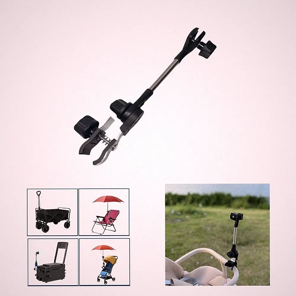 Kompakter Schirmhalter für Kinderwagen Stuhl Bollerwagen 362g Leichtbau