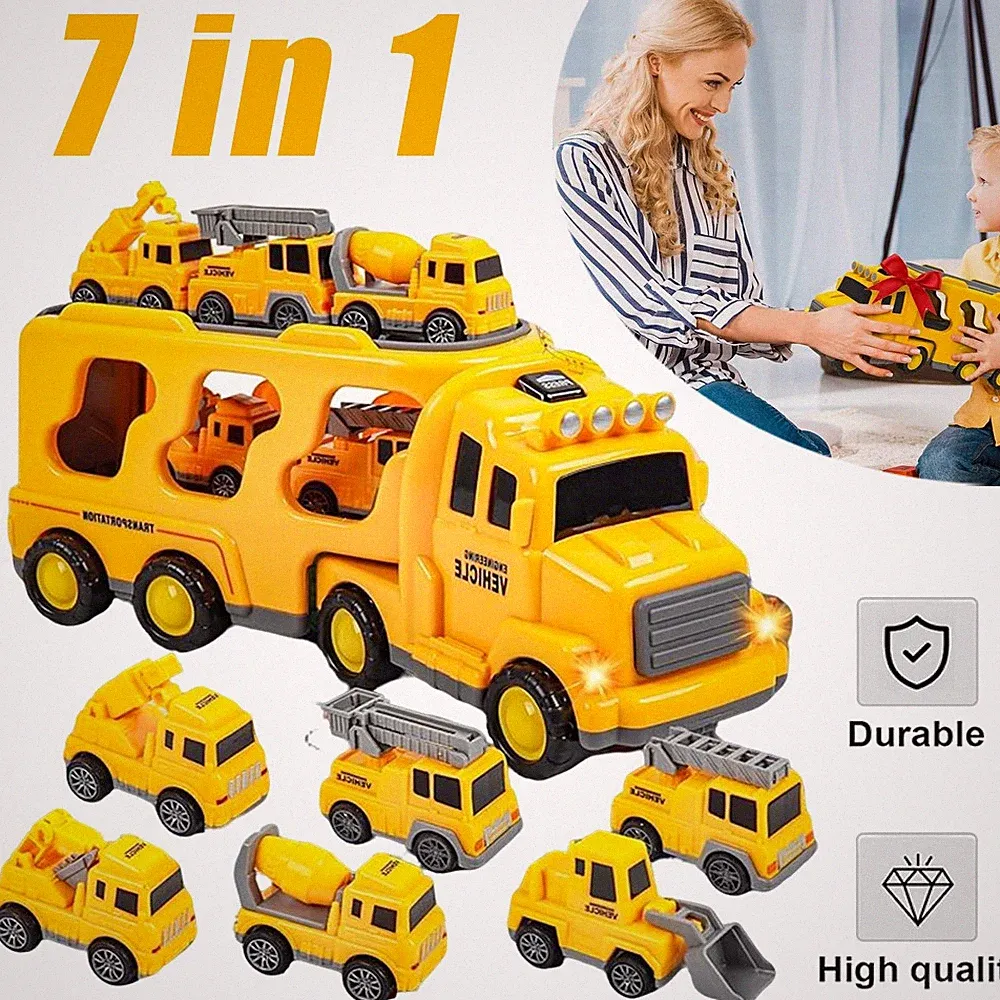 Konstruktion Lastwagen Spielzeug Autotransporter Spielzeugauto Kinder Geschenke