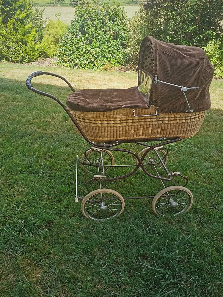 Korb Kinderwagen - Braun - Vintage, Retro