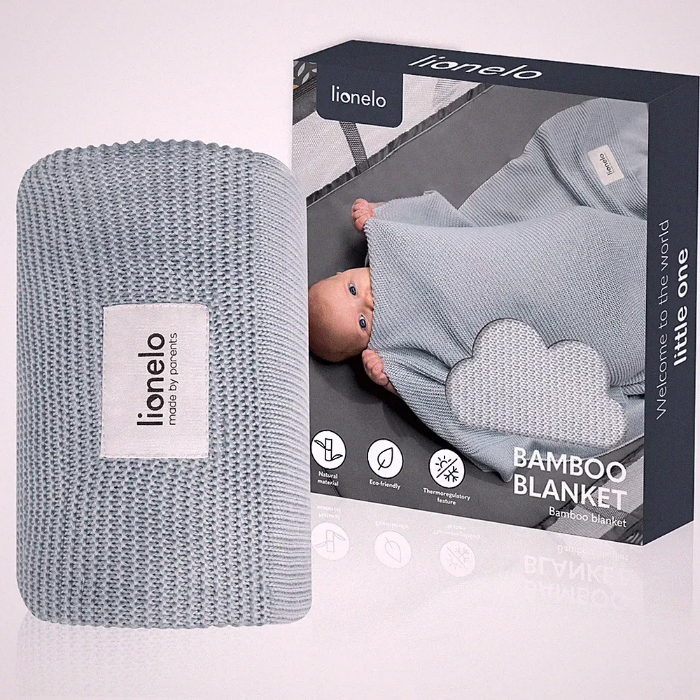 Kuscheldecke Lionelo Bamboo Blanket Babydecke Wickelauflage Kinderbett-Abdeckung