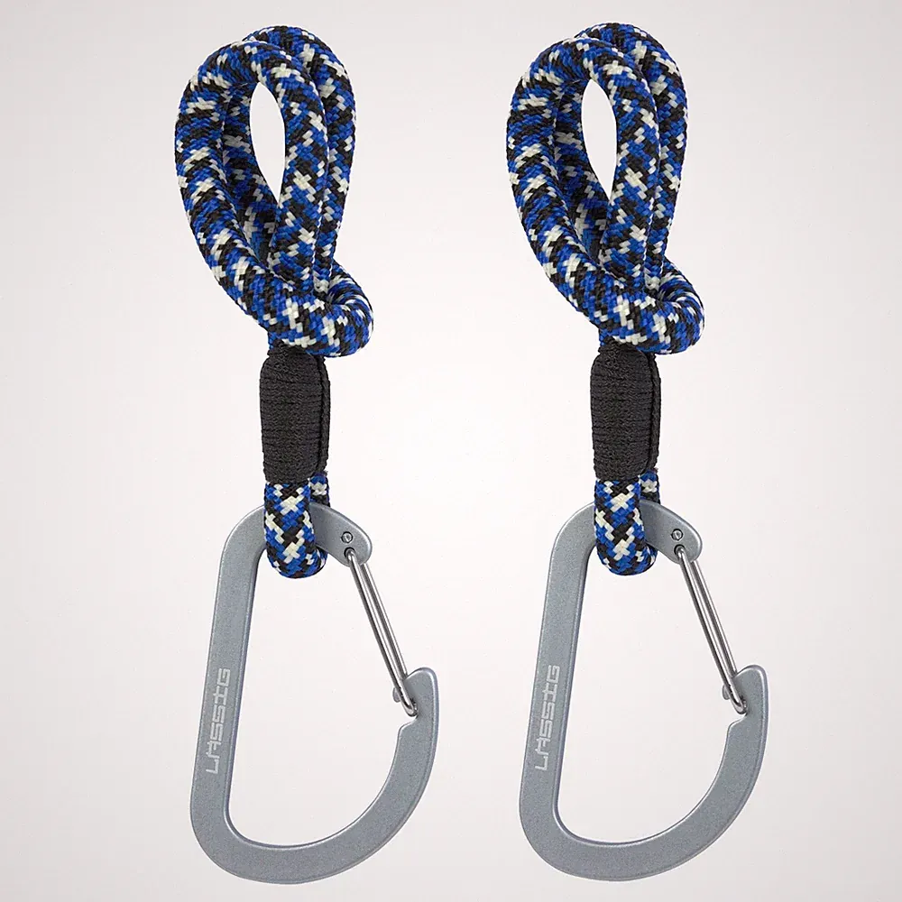 LÄSSIG Karabinerhaken 2 Stk. Kinderwagenbefestigung Stroller Hooks Cord black