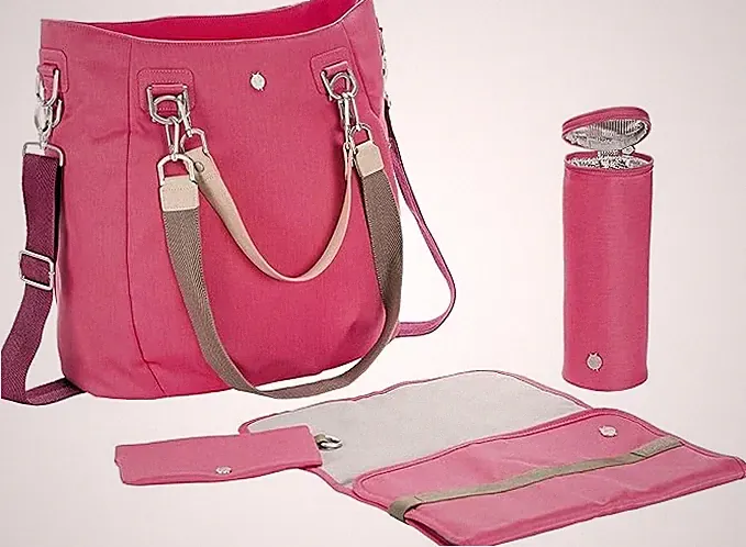 LÄSSIG WICKELTASCHE SET FÜR KINDERWAGEN MAMATASCHE MIT WICKELUNTERLAGE BABY ORGA