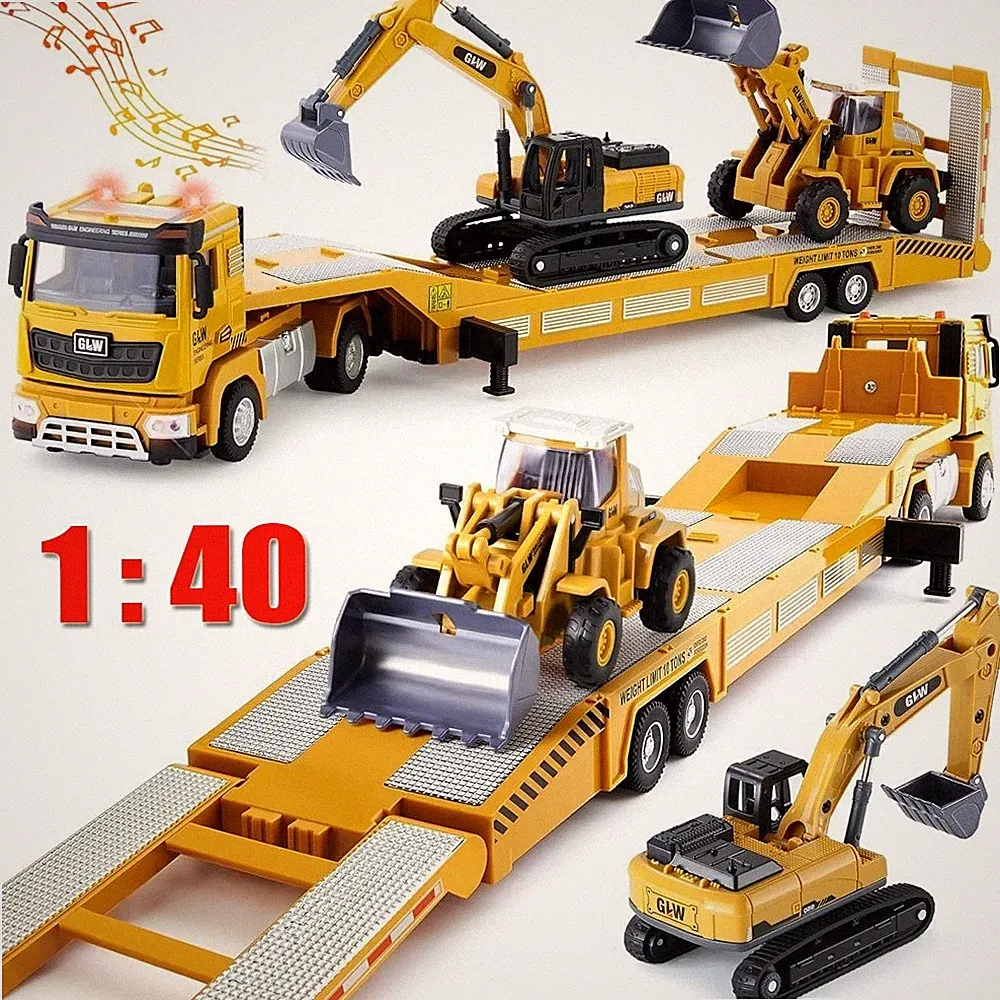Lastwagen Baufahrzeug 1: 40 Bagger Spielzeug Baufahrzeuge Kinder für Geburtstag